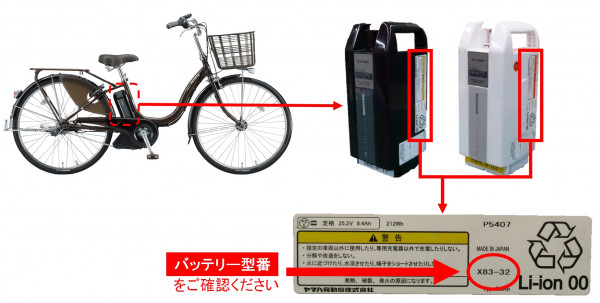 電動アシスト自転車「2012～2013年の一部モデル用バッテリー」無償交換 